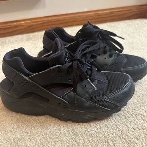 Nike Air Huarache Run Triple Black Kids Sneakers